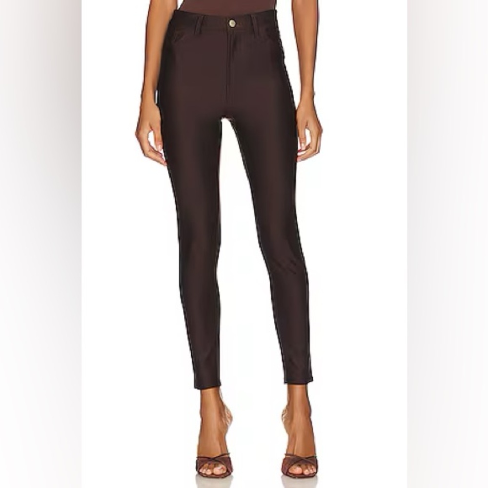 Good American Dark Cocoa Compression Shine Good Waist Legging NWT
